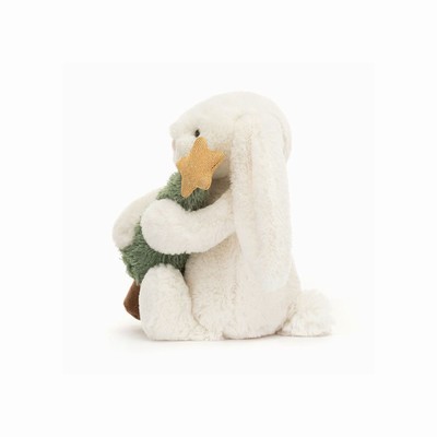 Jellycat Bashful with Christmas Tree Bunnies Australia | 946803PBZ